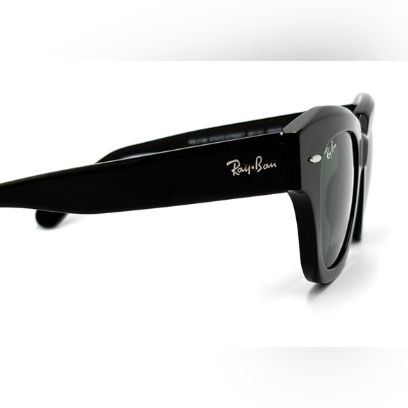 Ray-Ban State Street Sunglasses Black RB2186 Green Lens 49mm 901/31 - Picture 12 of 13